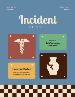 Free  Template: Colorful Panel Incident Report