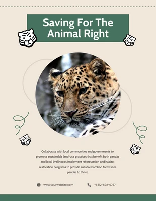 Free  Template: Folheto de chocolate do Dia Mundial dos Animais