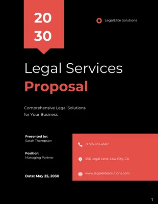 business  Template: اقتراح الخدمات القانونية