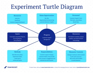 business  Template: Diagrama de tartaruga de experimento simples azul