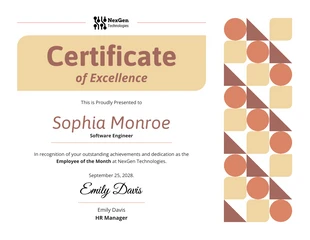Free  Template: Spotlight on Success: Tech Employee of the Month Certificate