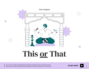 Free  Template: Flat Illustration This or That Quiz Presentation
