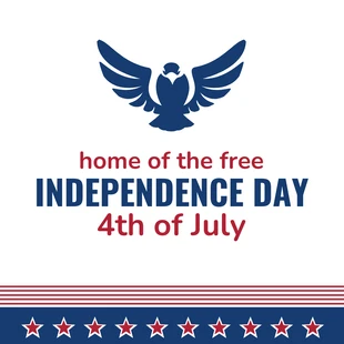 Free  Template: Cartão limpo do Dia da Independência