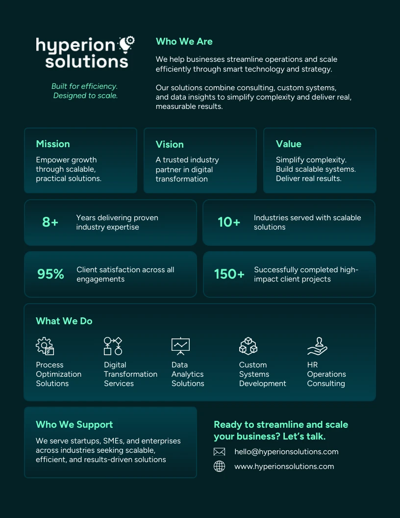 One Pager Business Template - Venngage