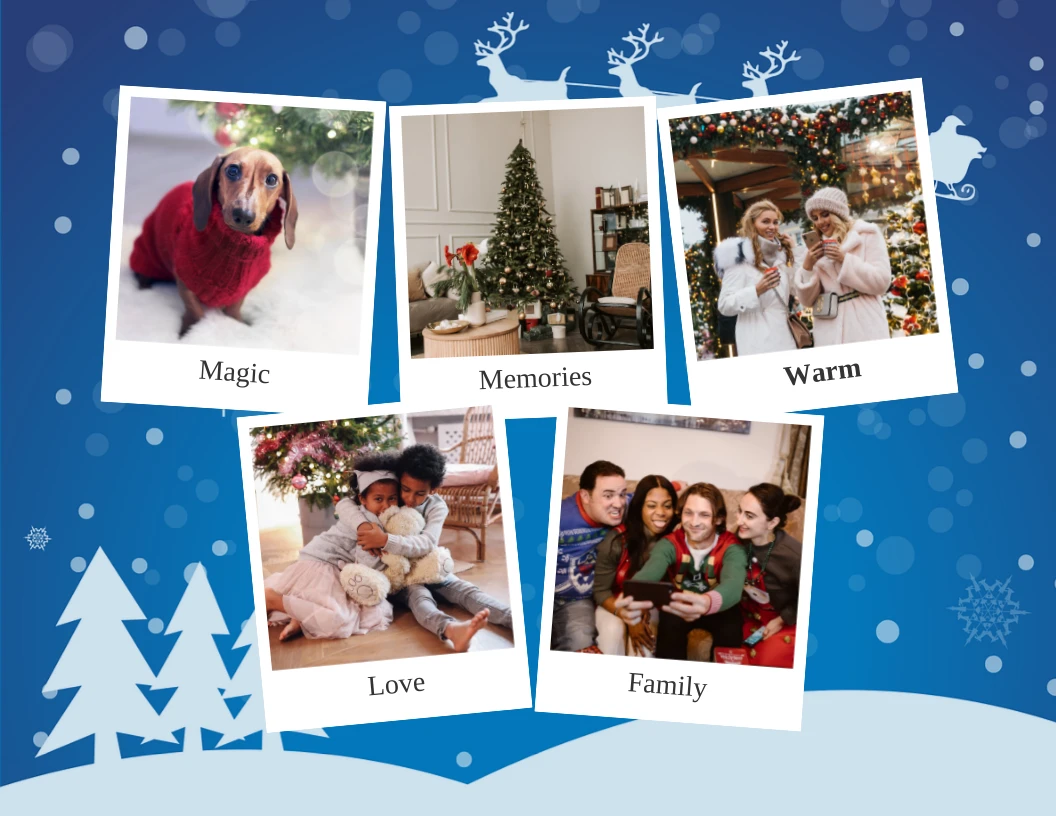 Plantillas De Collage Digital Navideño Plantilla De Redes Sociales De