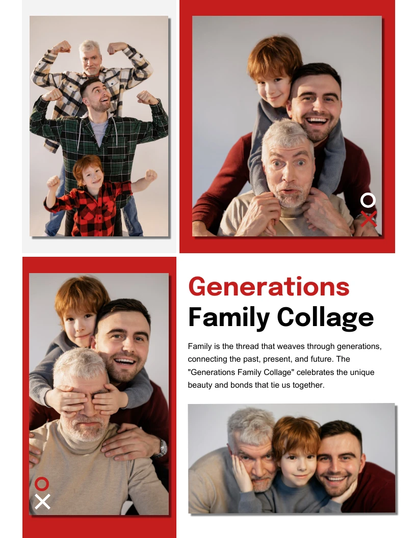 Collage familial générations - Venngage