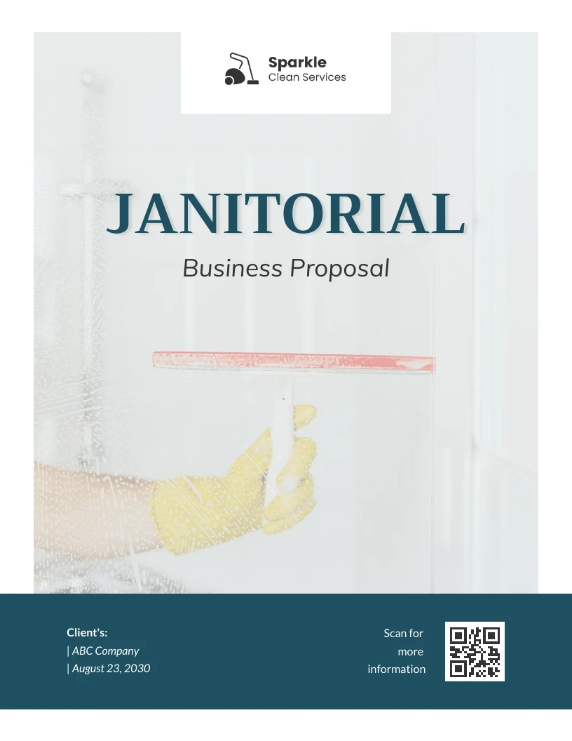 Janitorial Business Proposal Template Venngage