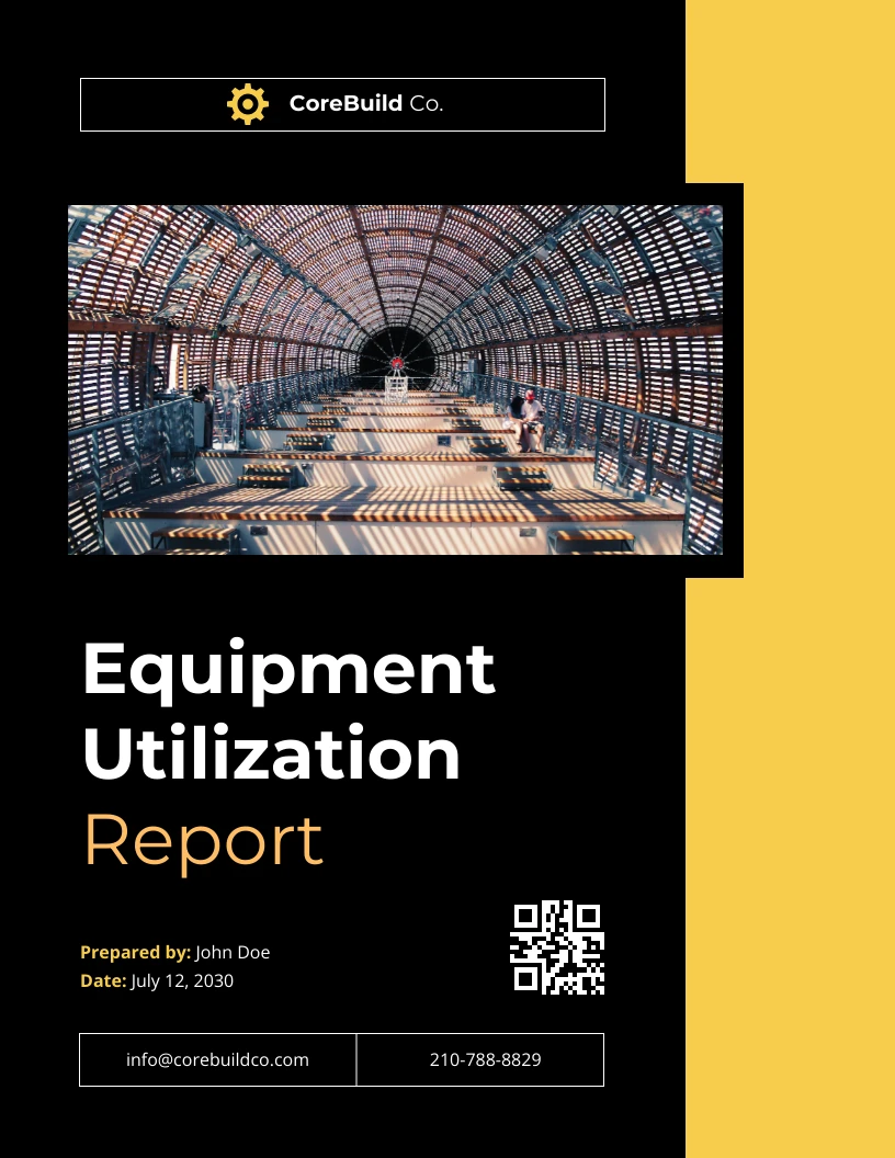 Equipment Utilization Report Template - Venngage