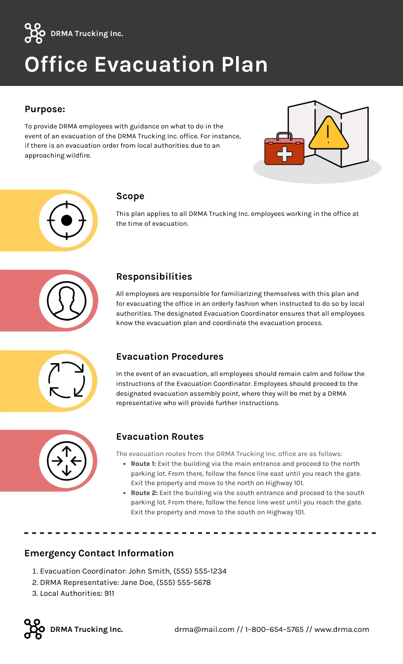 Emergency Evacuation Plan Template Venngage