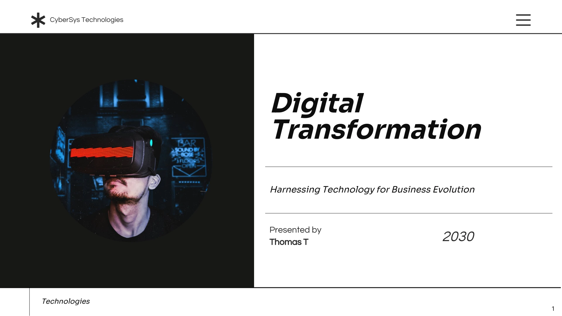 Digital Transformation Presentation Template - Venngage