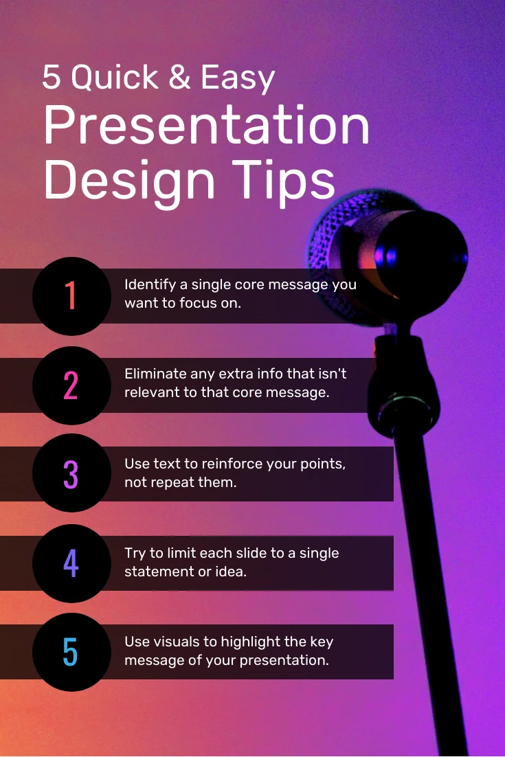 Vibrant Presentation Tips Pinterest Post - Venngage