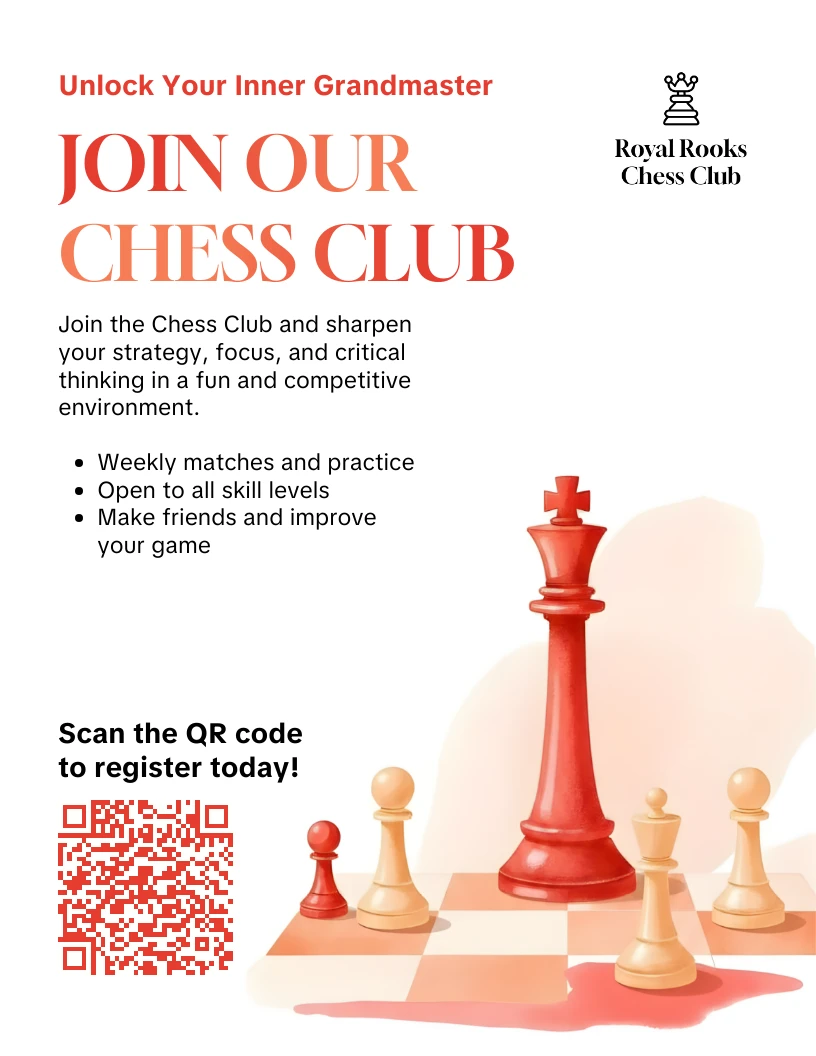 Chess Club Flyer Template - Venngage