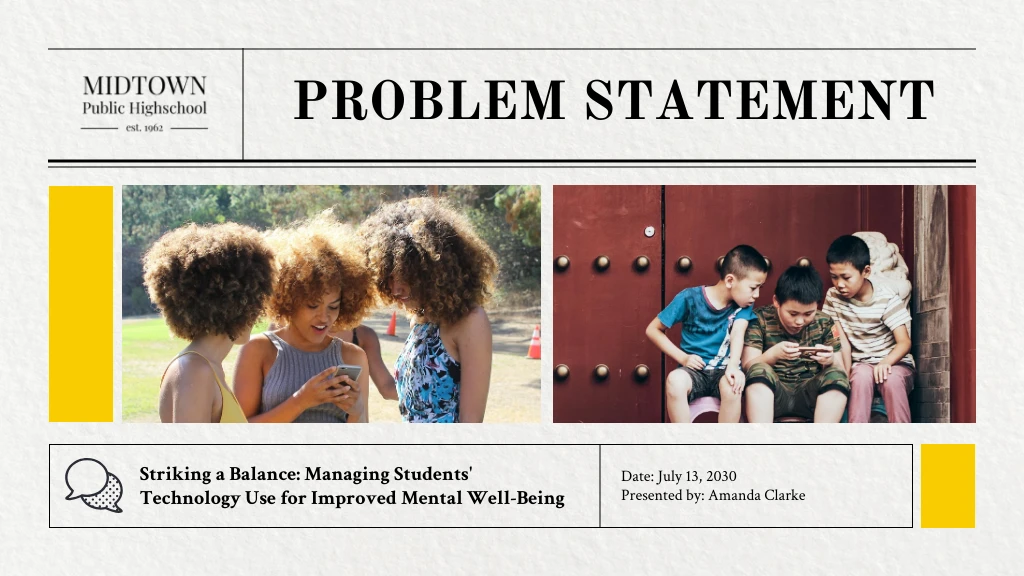 Vintage Problem Statement Brainstorm Presentation Template - Venngage
