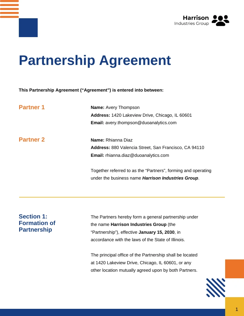 Strategic Partnership Agreement Template - Venngage