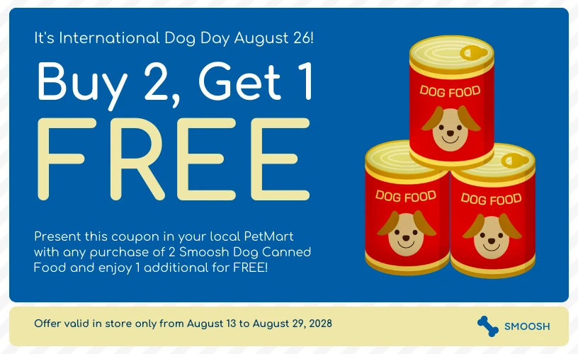 Blue Dog Food Voucher Coupon Venngage