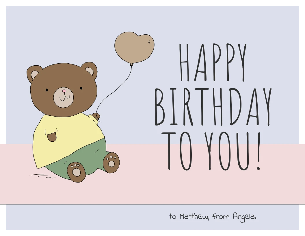 Pastel Happy Birthday Card - Venngage