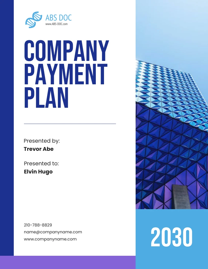 Company Payment Plan Template - Venngage