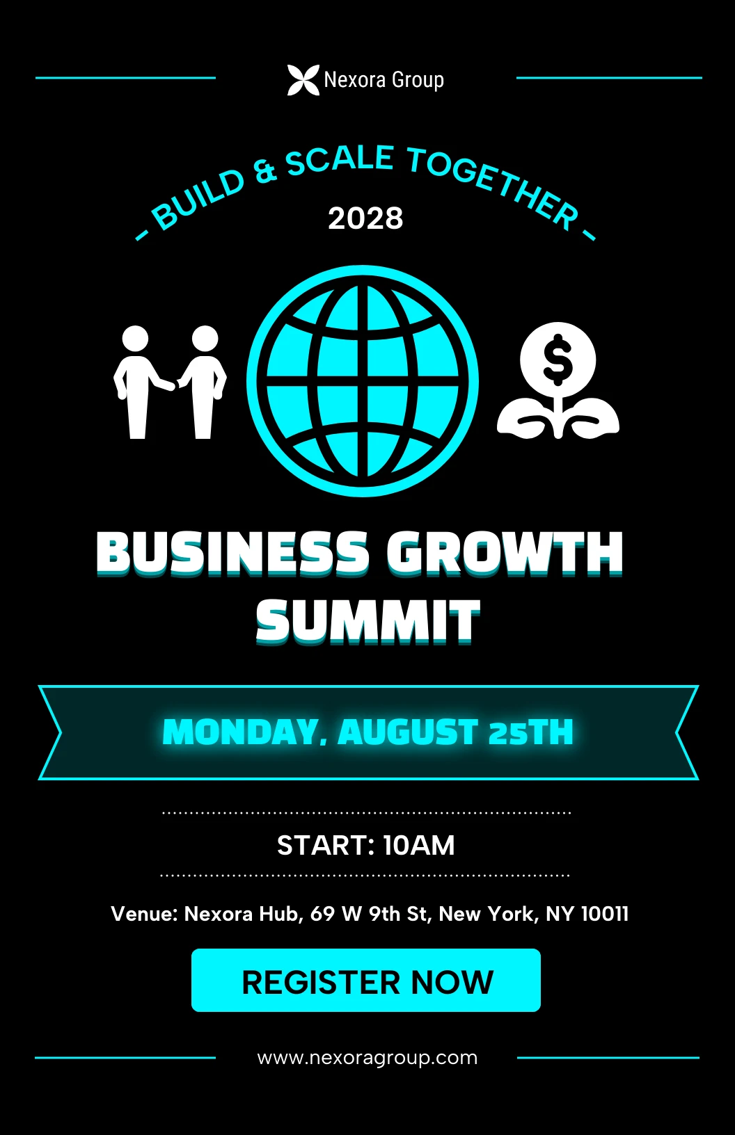 Business Growth Summit Typography Poster Template - Venngage