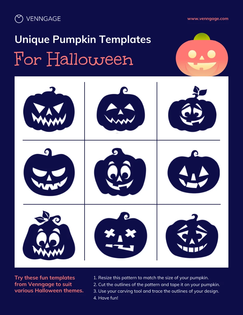 Pumpkin Template Printable Venngage