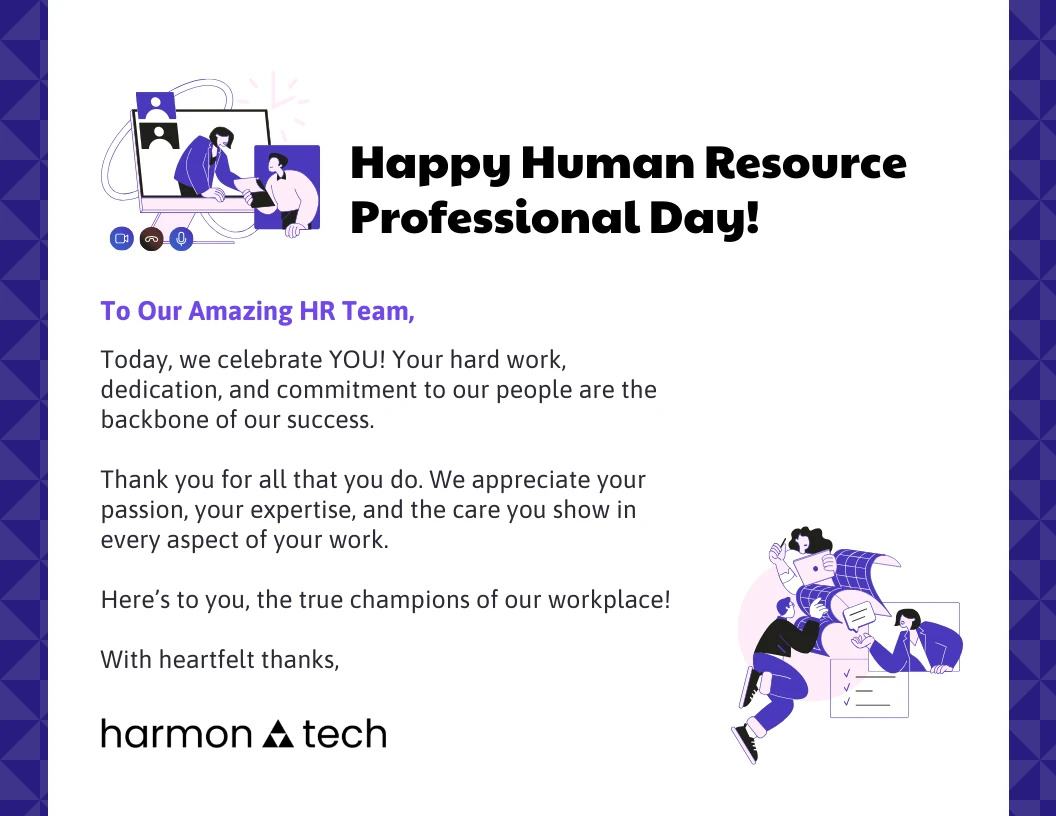 Human Resource Professional Day Thank You Card - Venngage