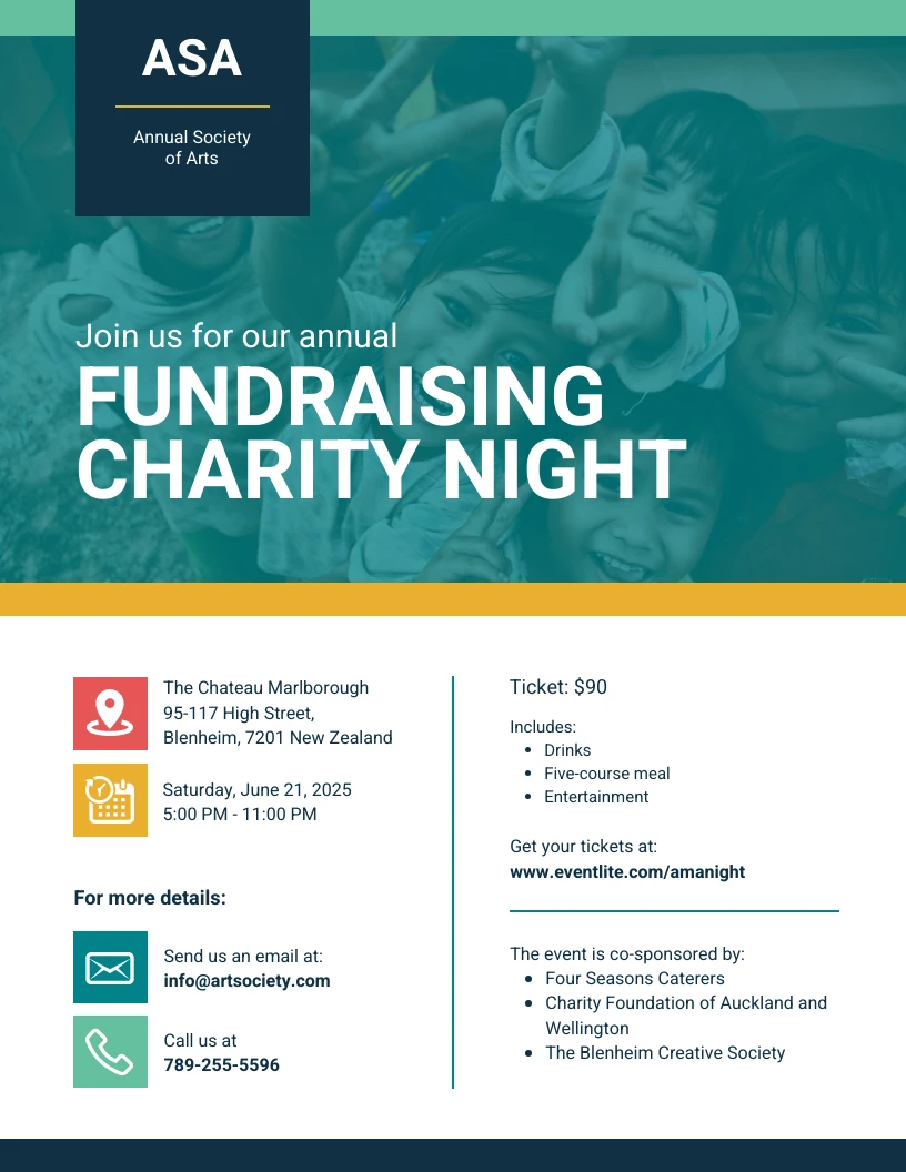 Annual Charity Event Flyer Template - Venngage