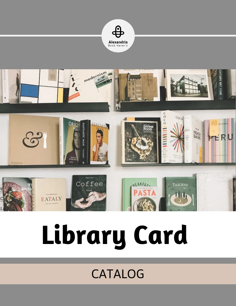 Library Card Catalog Template - Venngage