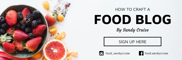 Food Blogger Email Banner - Venngage