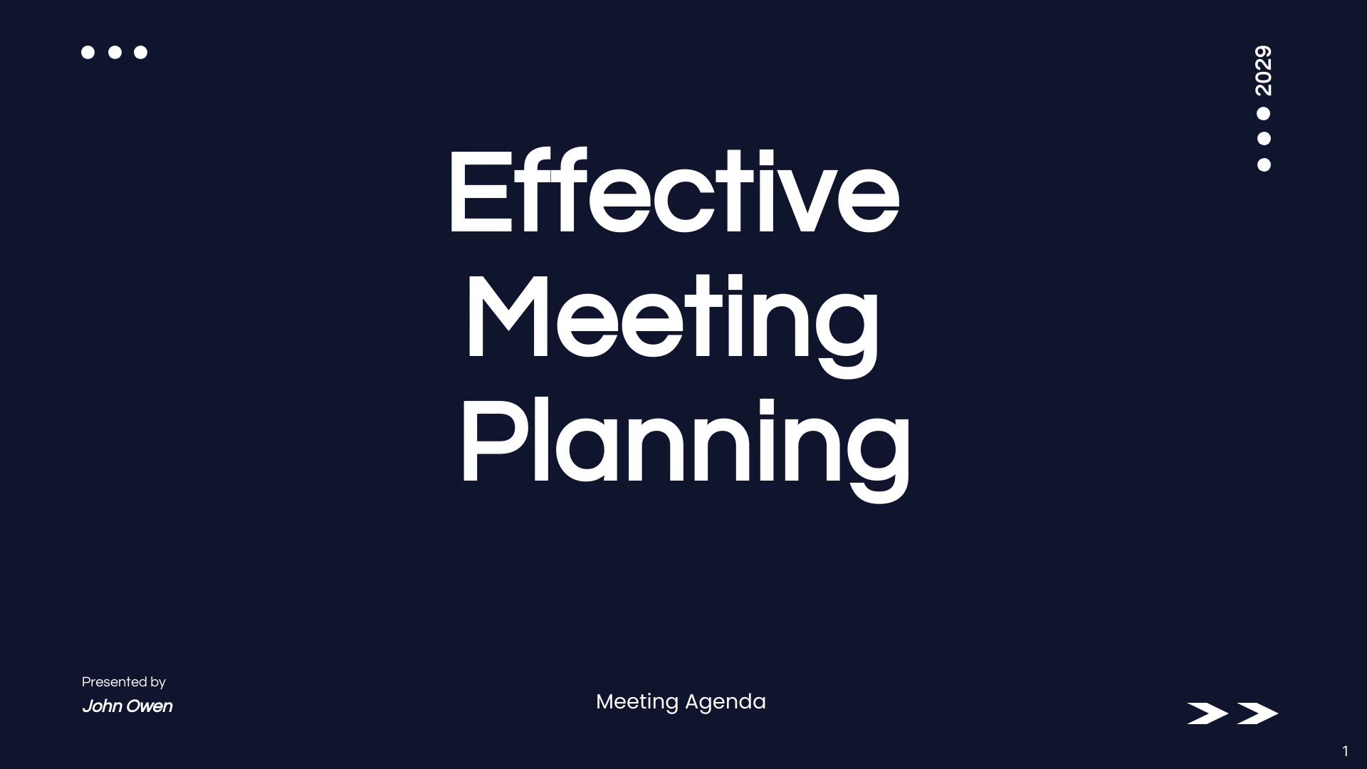 Effective Meeting Planning Presentation Template - Venngage