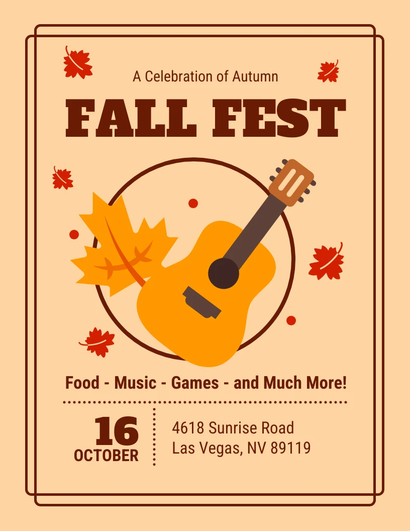 Autumn Fall Festival Flyer Template - Venngage