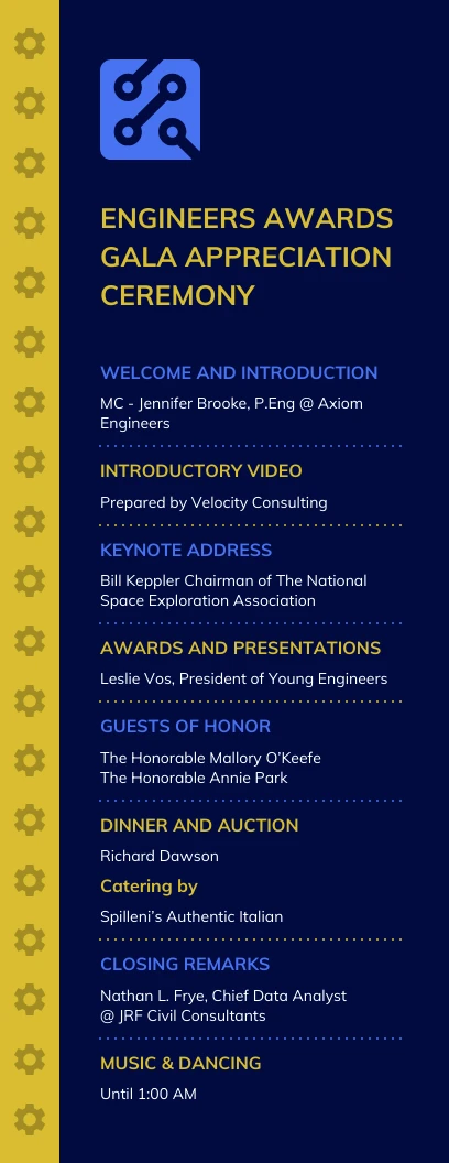 Engineering Event Program Template - Venngage