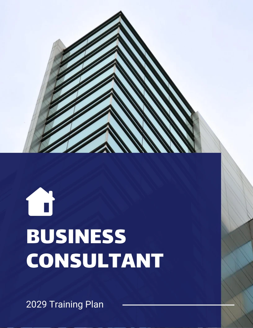 Business Consultant Training Plan Template - Venngage