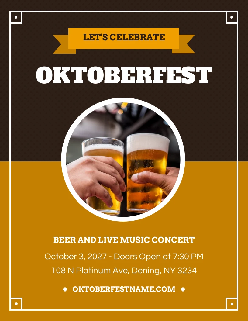 Oktoberfest Live Music And Drink Flyer Template - Venngage