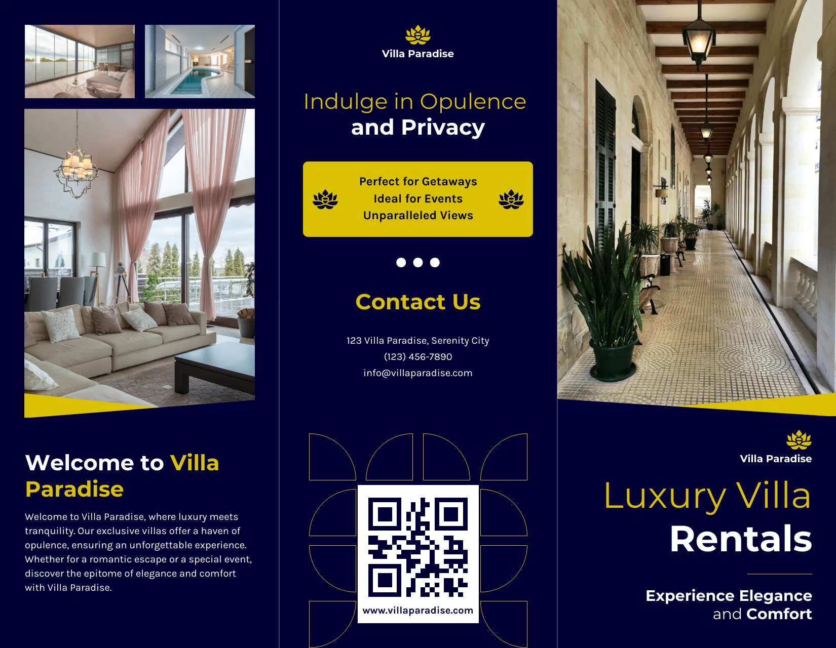 Luxury Villa Rental Brochure - Venngage 