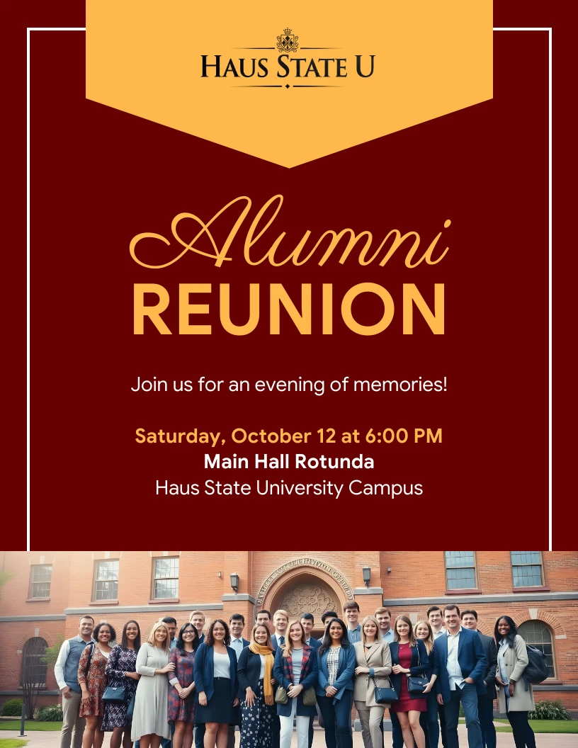Alumni Meet Flyer Template - Venngage