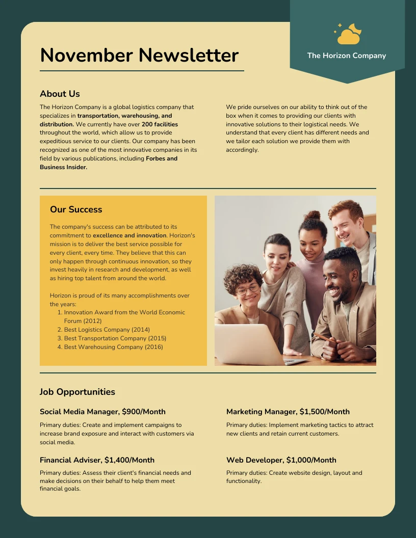 Best Company Newsletters Examples Template Venngage