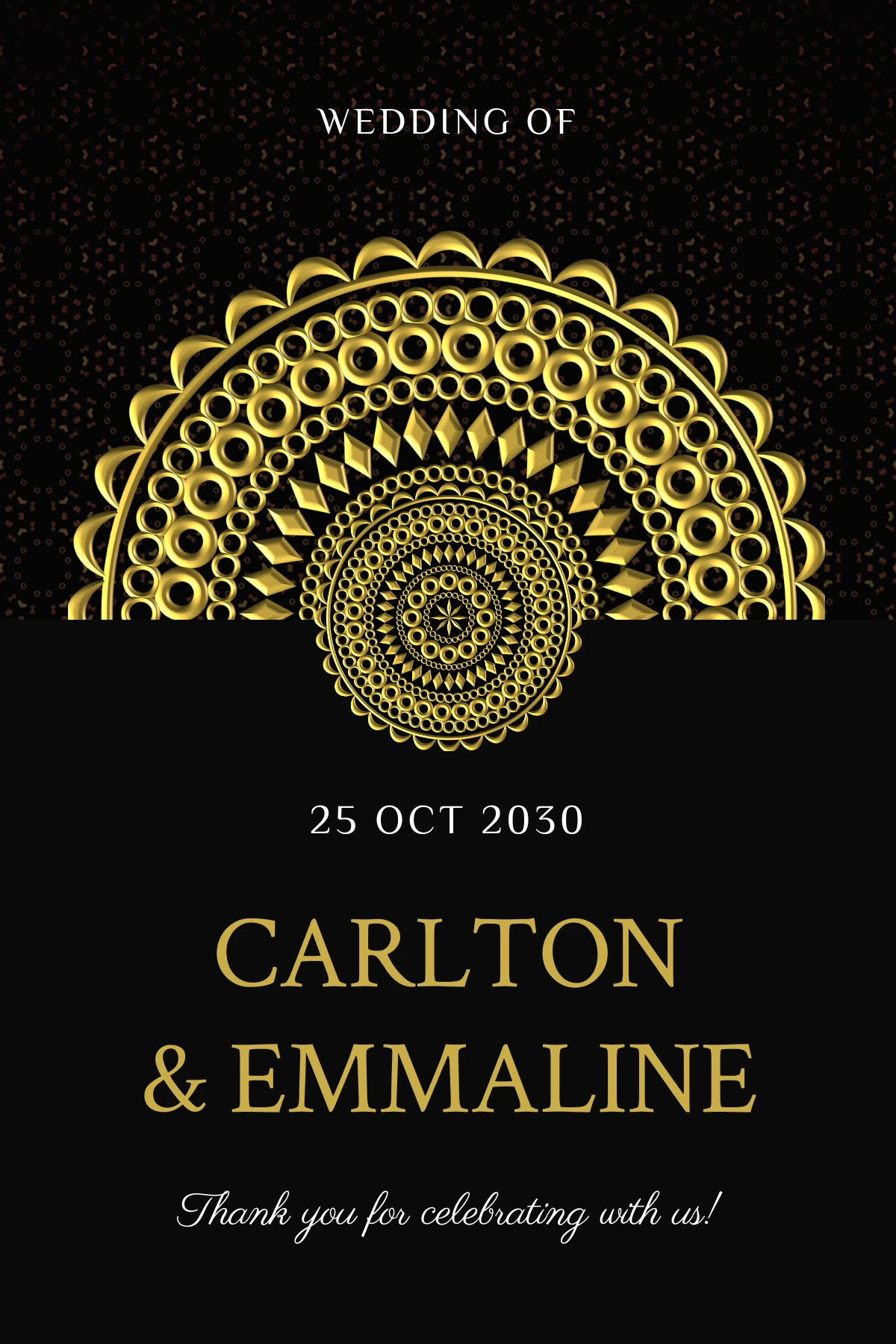 Black And Gold Classic Elegant Wedding Label Venngage