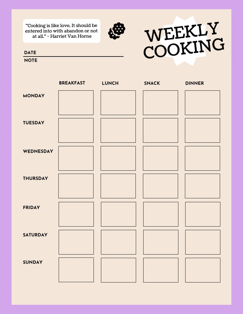 Purple Cream Weekly Food Cooking Checklist Template Venngage 5-s-daily-checklist-5s-daily-checklist-for-team-leaders-managers