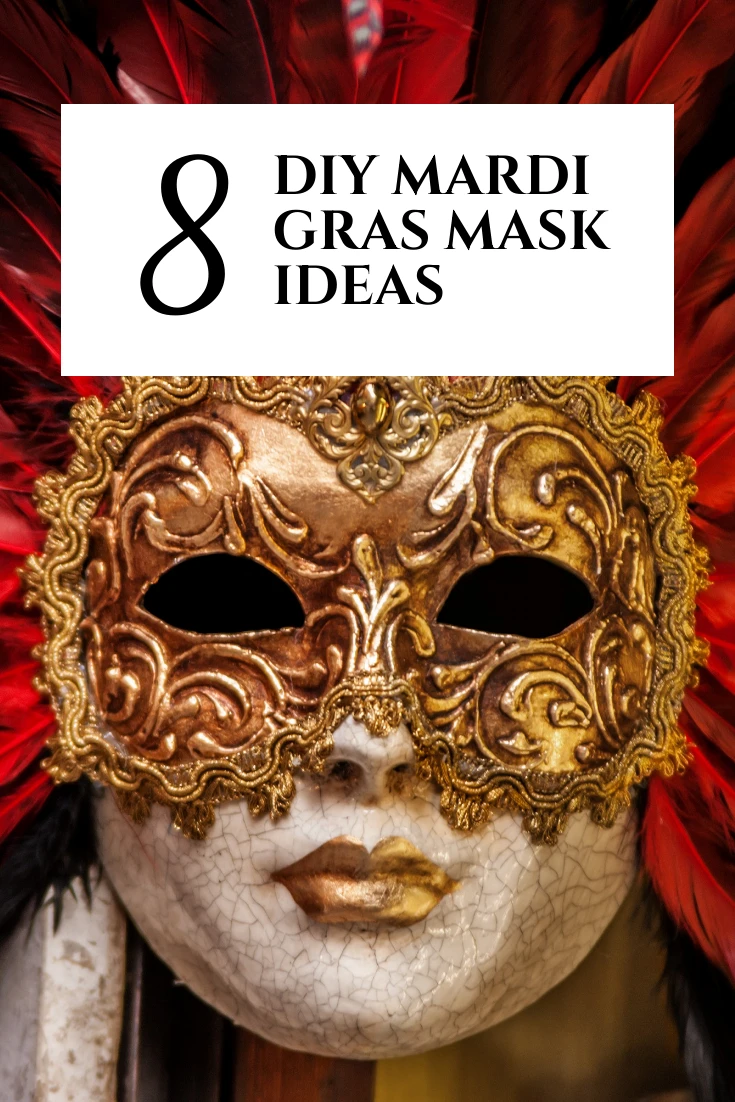 Máscara de carnaval Pinterest Post - Venngage, image size:735x1102