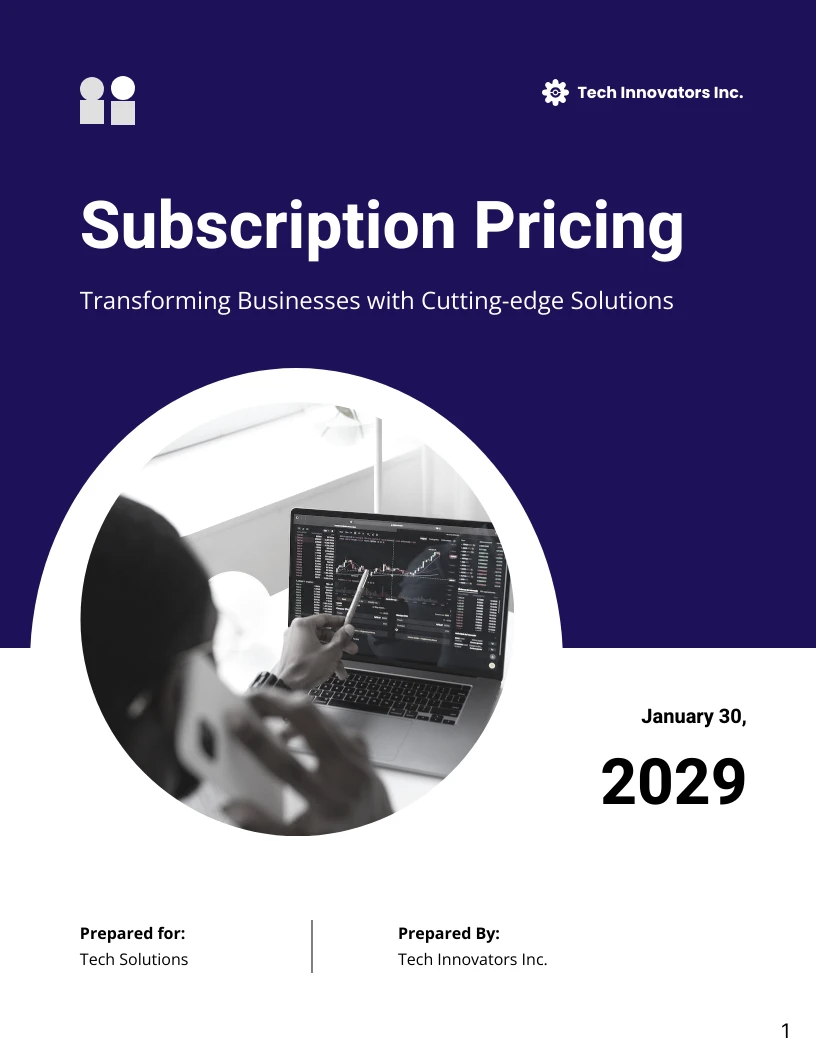 Subscription Pricing Proposal Template - Venngage