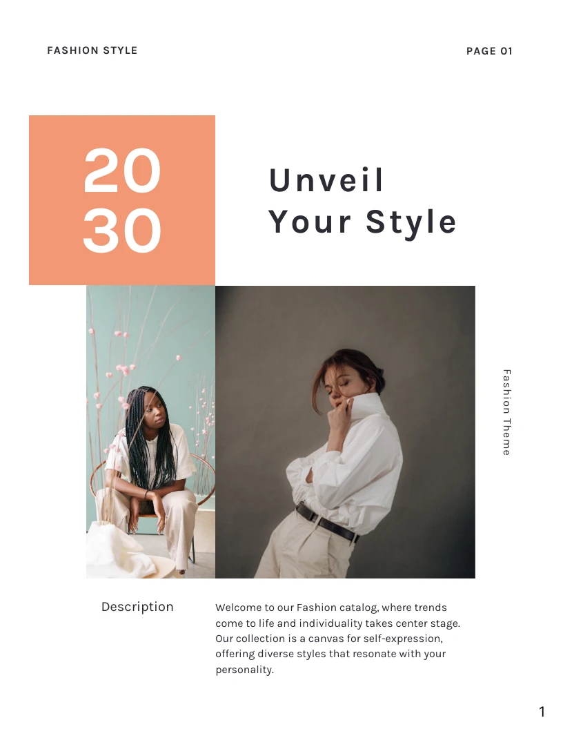 Minimilist Trendy Fashion Collection Catalog Template - Venngage