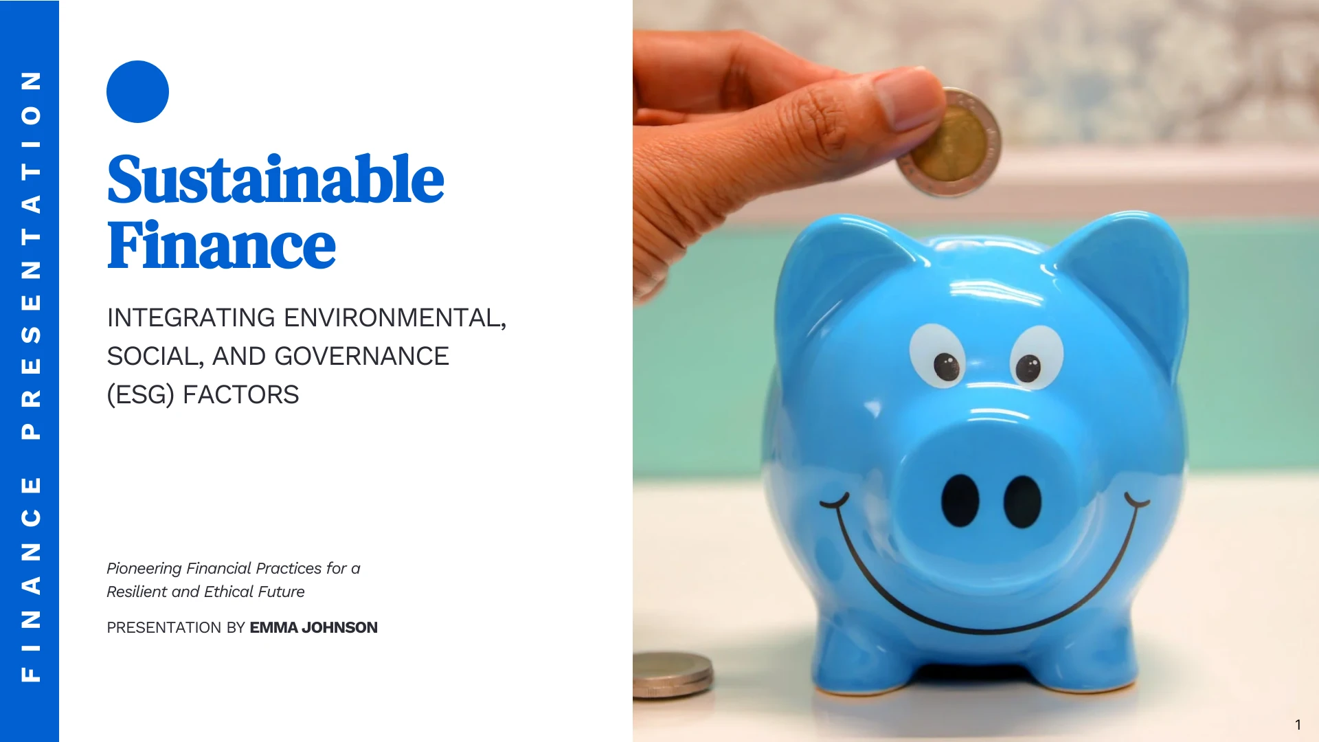 Sustainable Finance Presentation Template Venngage