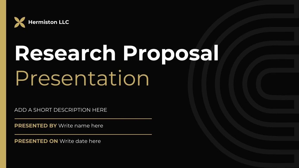 Simple Clean Proposal Research Presentation Template - Venngage