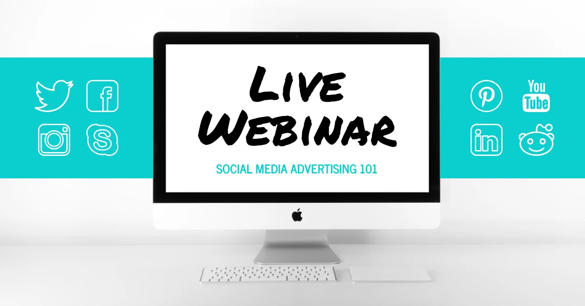 Social Webinar LinkedIn Banner Ad - Venngage