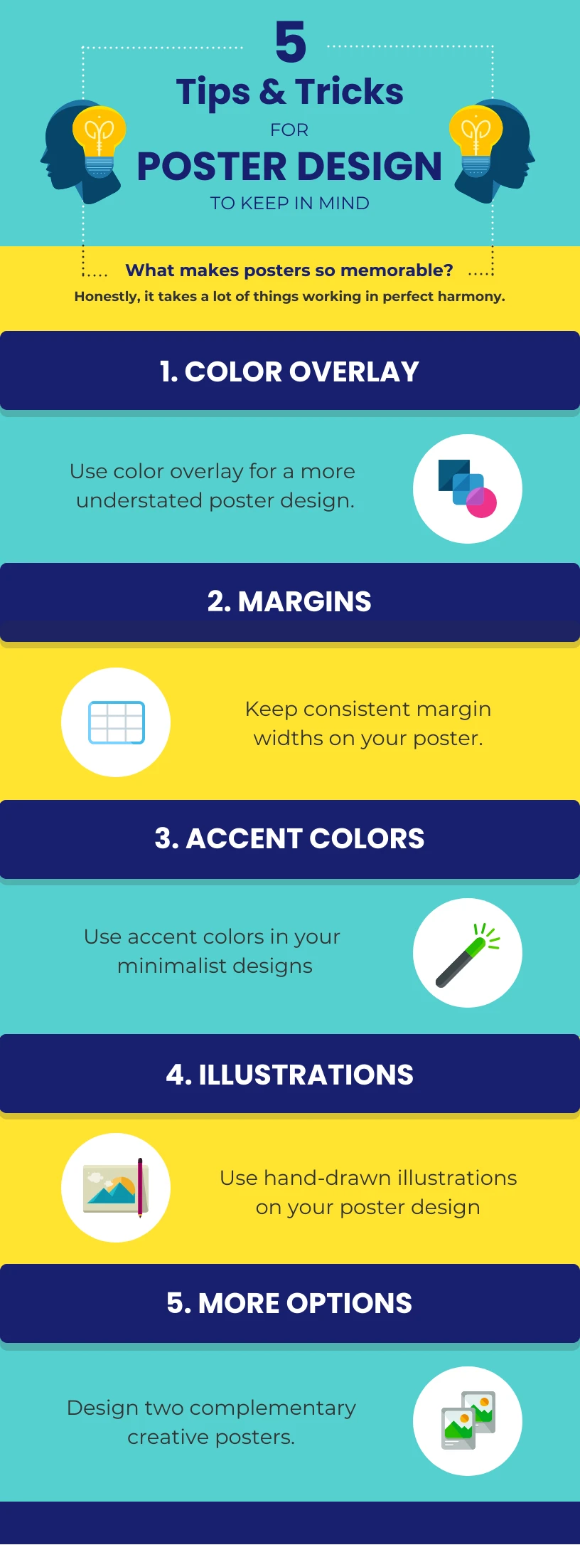 Bold Poster Design Tips Infographic - Venngage