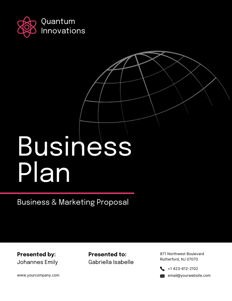 Black and Pink Biotech Business Plan - Venngage