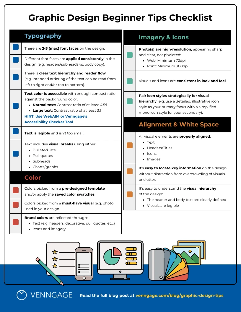Graphic Design Project Tips Checklist Template - Venngage