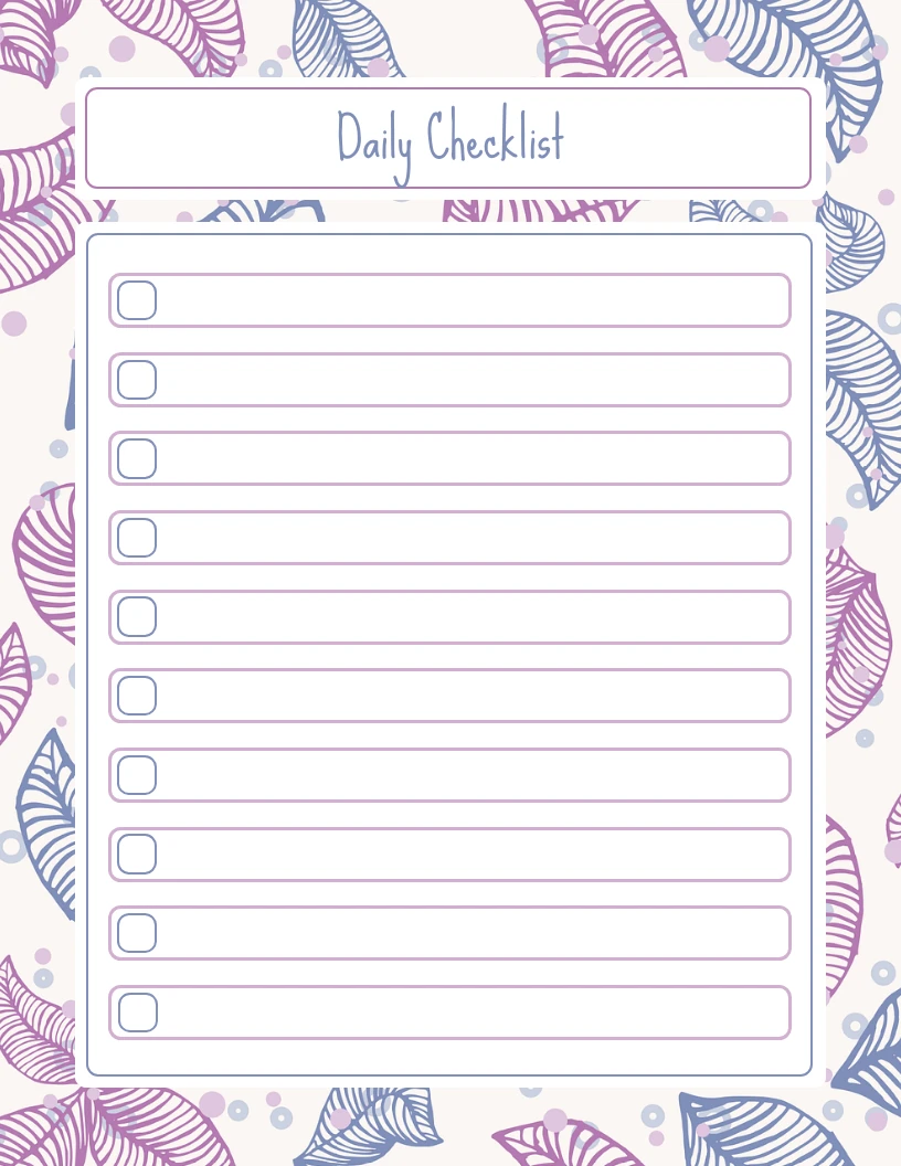 The Ultimate Daily Checklist Templates - Piktochart