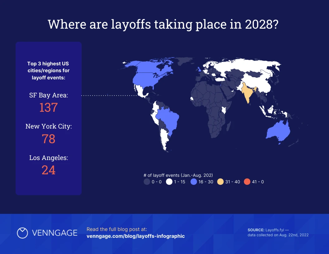 Regional Layoffs Map Chart Template Venngage