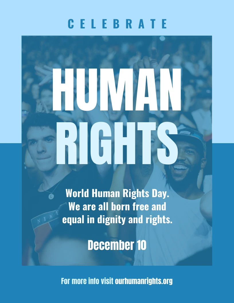 Blue Human Rights Posters Venngage