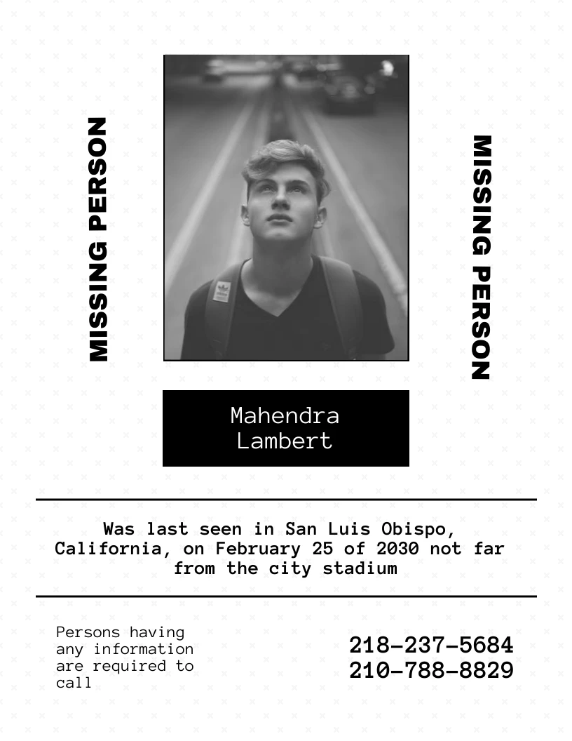 Missing Boy Flyer Template Venngage missing-boy-flyer-template-venngage